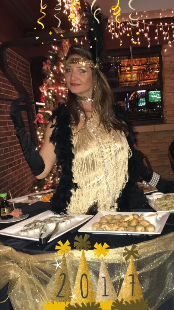 new year living table human strolling